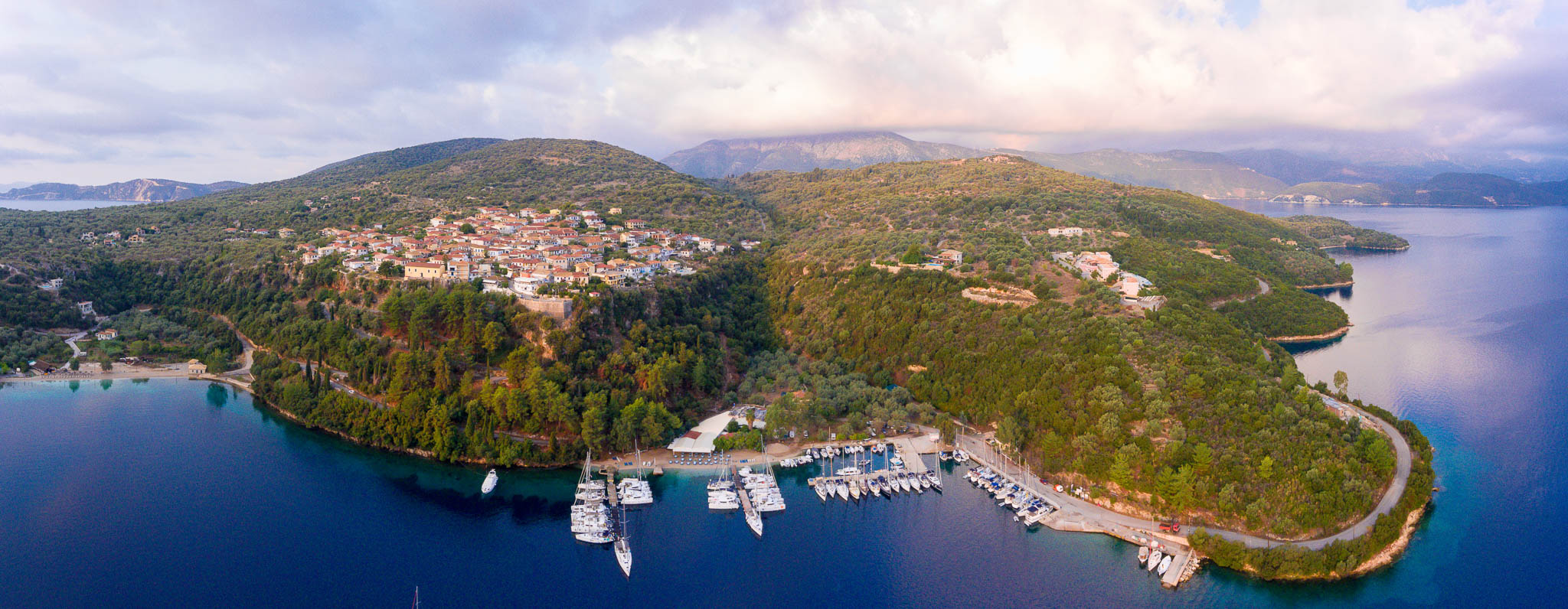 Meganisi,Spartochori,Village,Panorama,On,The,Meganissi,Island,Greece