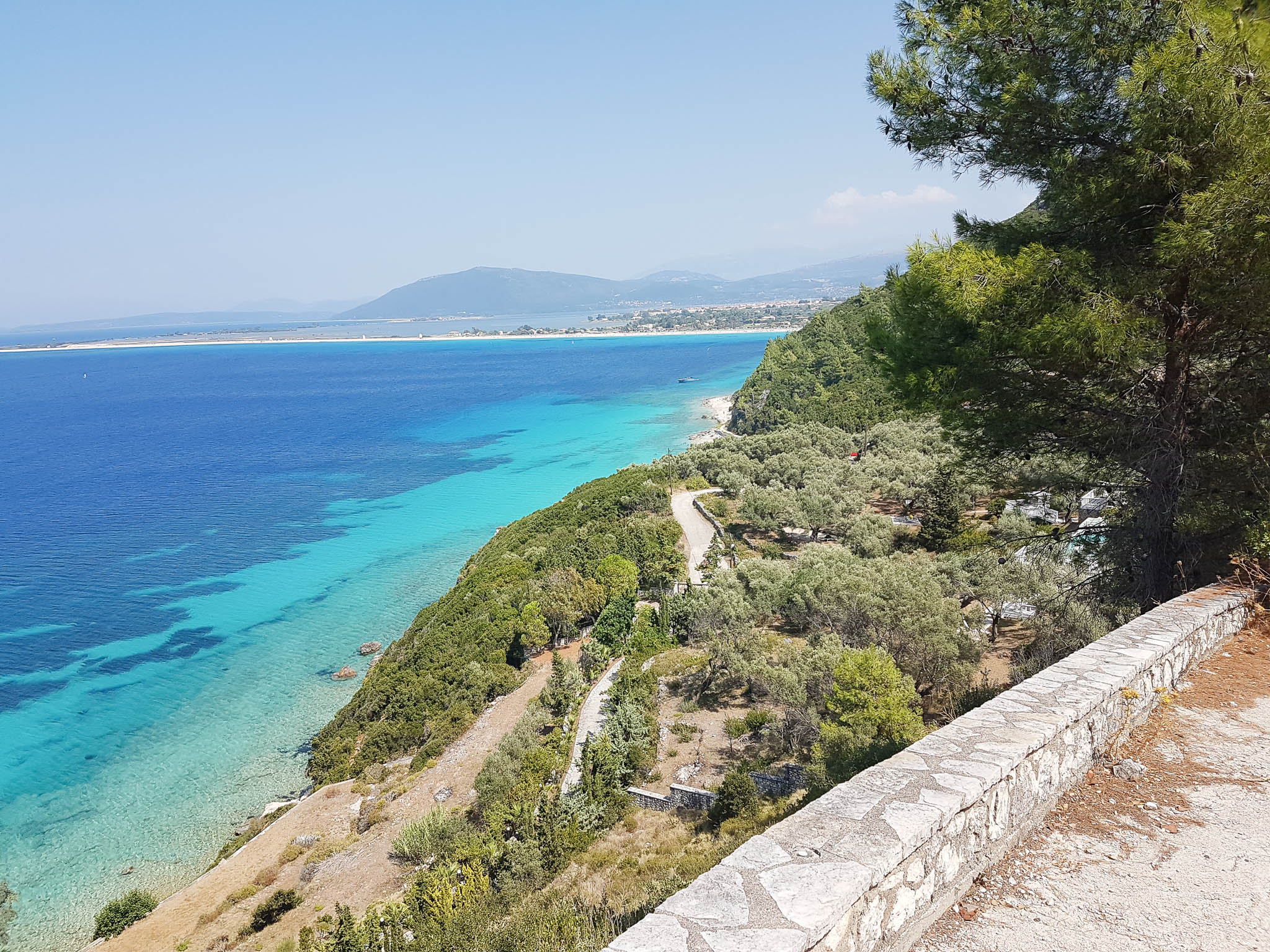 Sea,Beach,Kaminia,In,Lefkada,Island,Greece,With,Deep,Blue