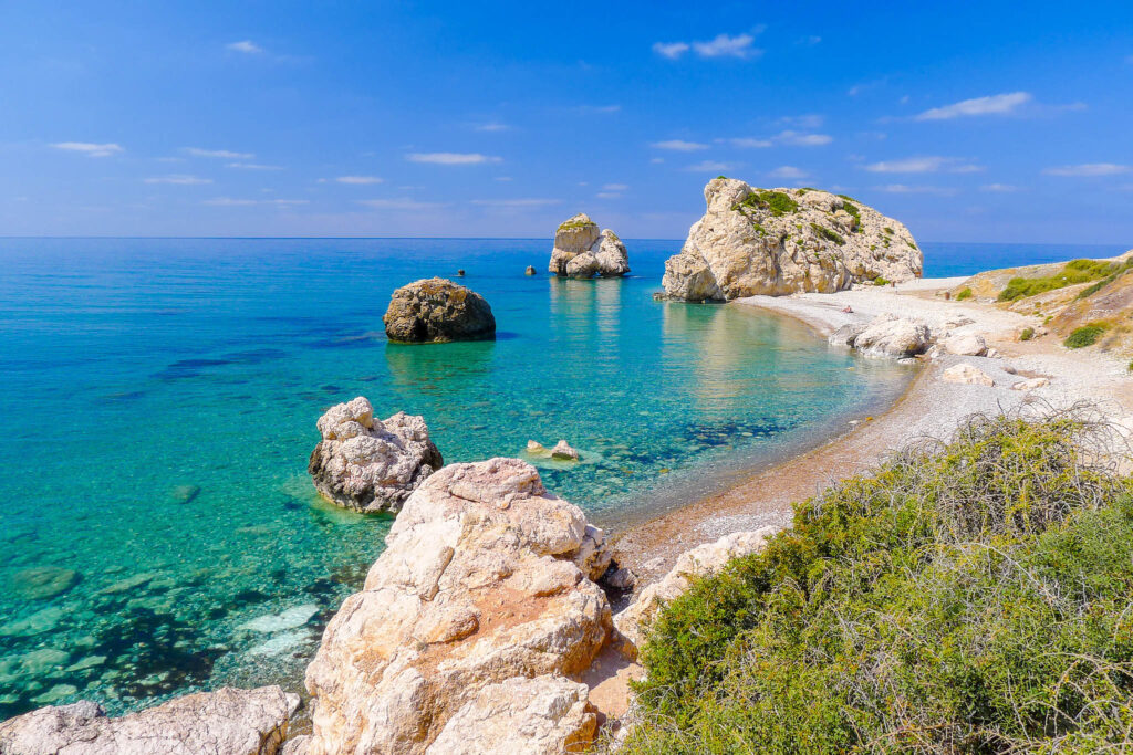 Rock,Of,Aphrodite,,Beautiful,Beach,And,Sea,Bay,,Cyprus,Island