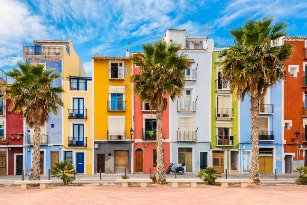 Village,Of,Villajoyosa,,Costa,Blanca,,Spain,At,Springtime