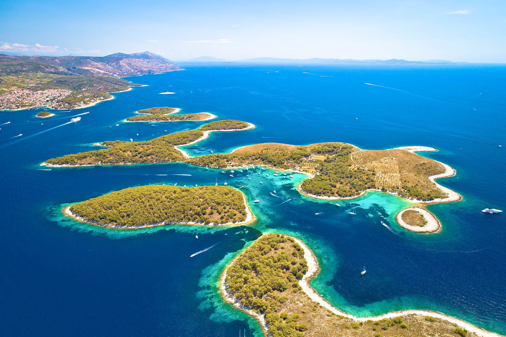 Pakleni,Otoci,Yachting,Destination,Arcipelago,Aerial,View,,Hvar,Island,,Dalmatia