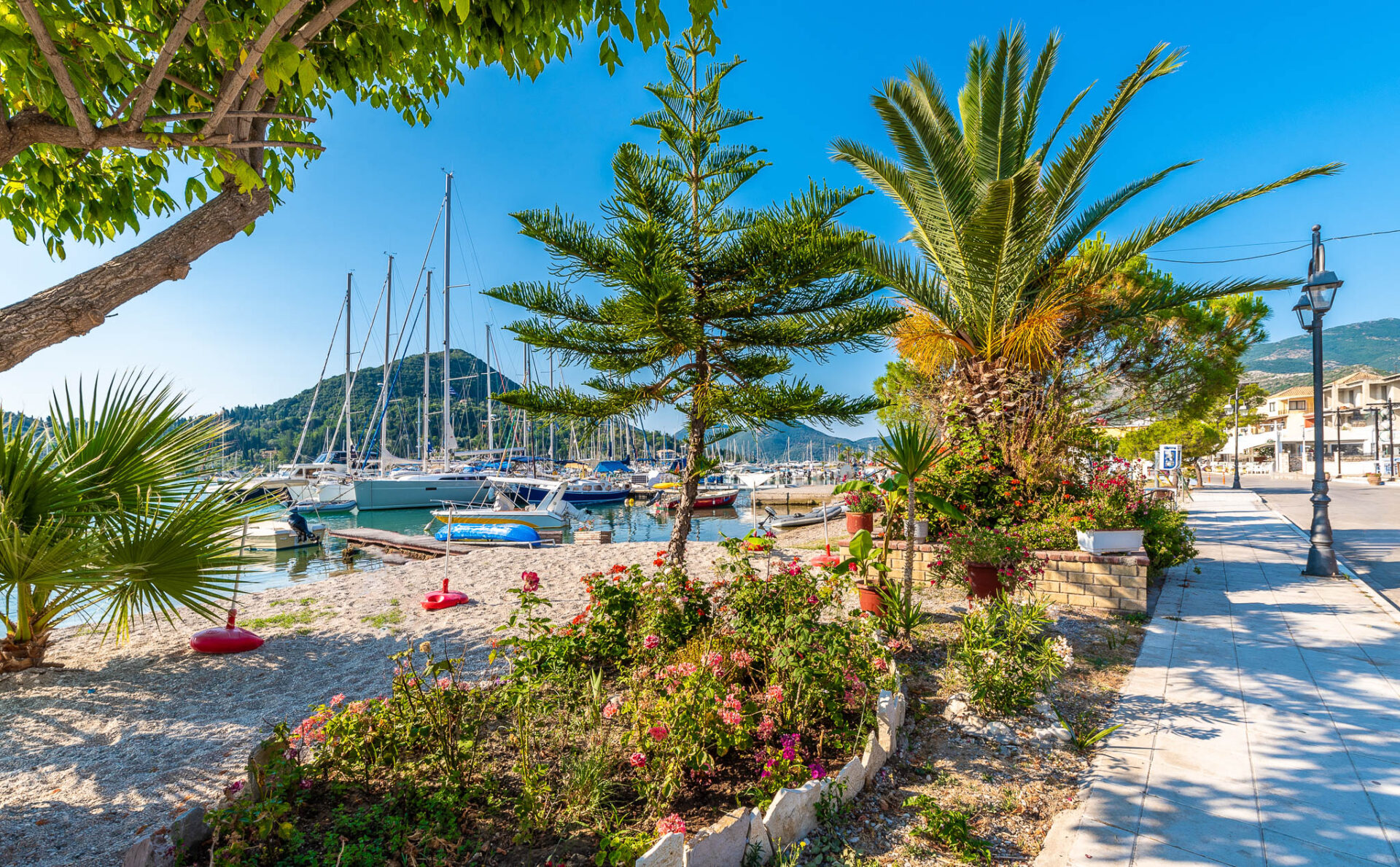 Landscape,With,Nidri,Harbour,And,Village,,Lefkada,,Greece